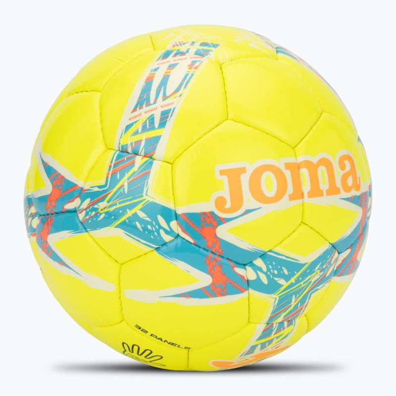 Futbolo kamuolys Joma Dali III yellow/fluor turquoise dydis 5 2