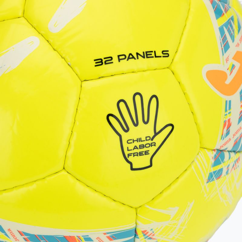 Futbolo kamuolys Joma Dali III yellow/fluor turquoise dydis 5 3