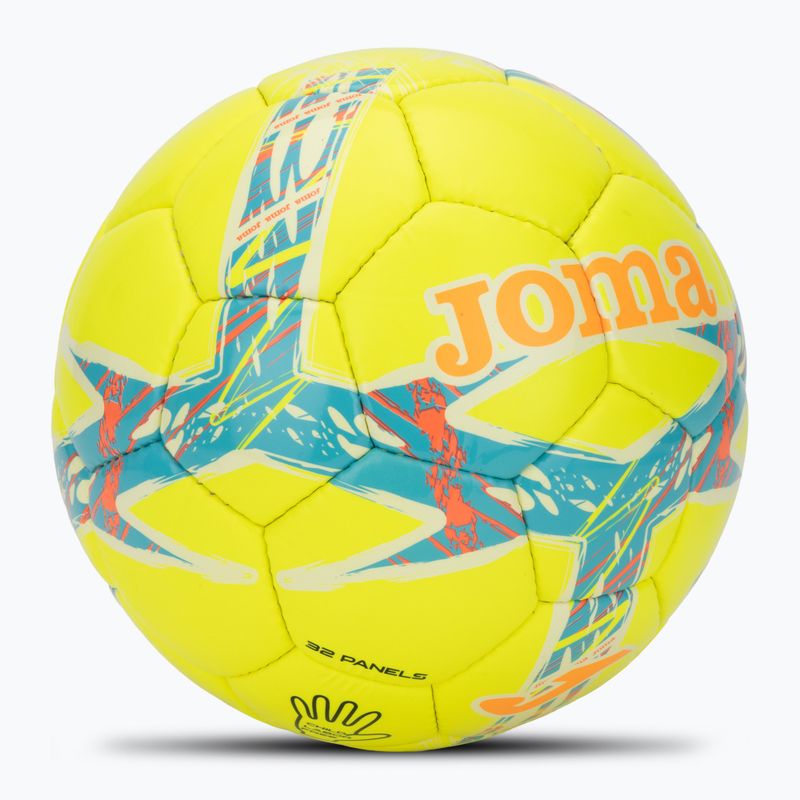 Futbolo kamuolys Joma Dali III yellow/fluor turquoise dydis 4 2