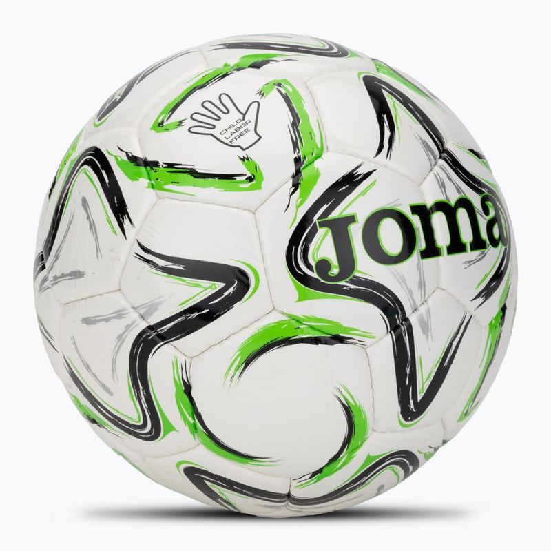 Futbolo kamuolys Joma Egeo II black/fluor green dydis 5 2