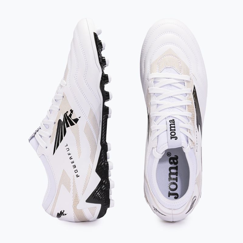 Vyriški futbolo batai Powerful AG white/gold 11