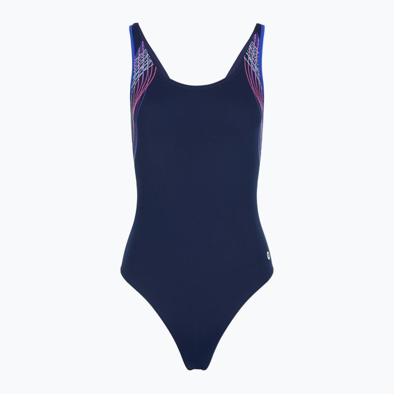 Moteriškas vientisas maudymosi kostiumėlis RAS Borneo Casual Back navy