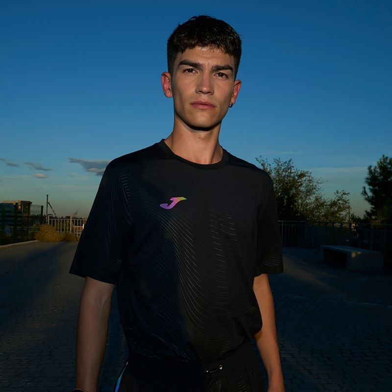Vyriški bėgimo marškinėliai Joma R-Night black 2