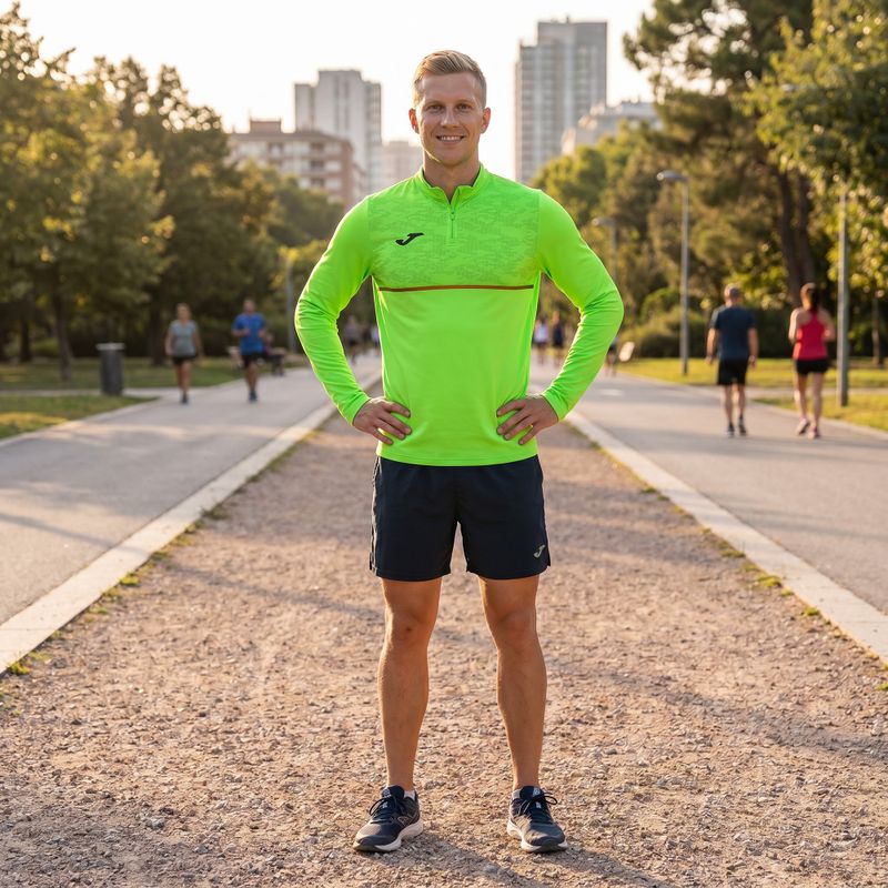 Vyriškas bėgimo džemperis Joma Record III fluor green 6
