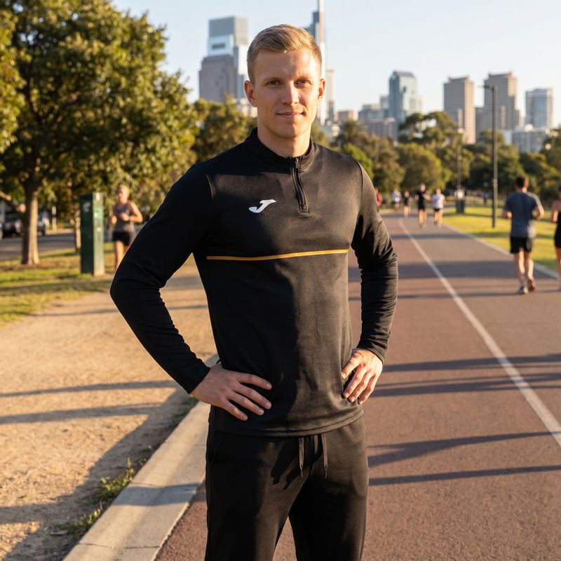 Vyriškas bėgimo džemperis Joma Record III black 5