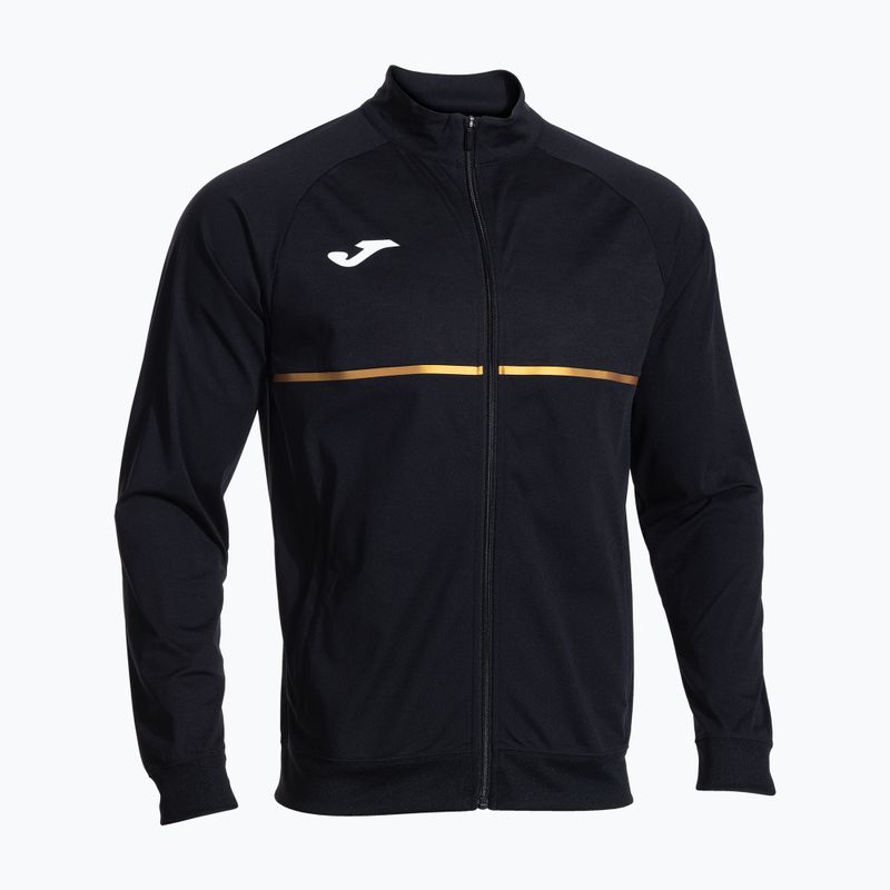 Vyriški bėgimo marškinėliai "Joma Record III Full Zip" juodos spalvos