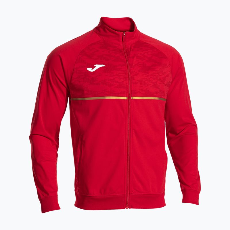 Vyriški bėgimo marškinėliai Joma Record III Full Zip raudonos spalvos