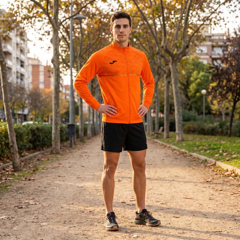 Vyriškas bėgimo džemperis Joma Record III Full Zip orange 7