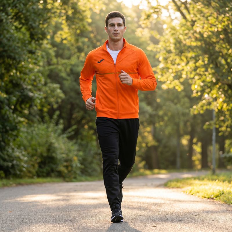 Vyriškas bėgimo džemperis Joma Record III Full Zip orange 8