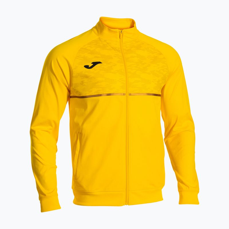Vyriški bėgimo marškinėliai Joma Record III Full Zip geltonos spalvos