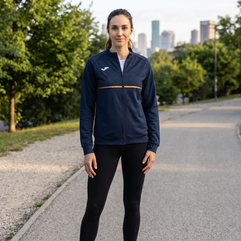 Moteriškas bėgimo džemperis Joma Record III Full Zip navy 5