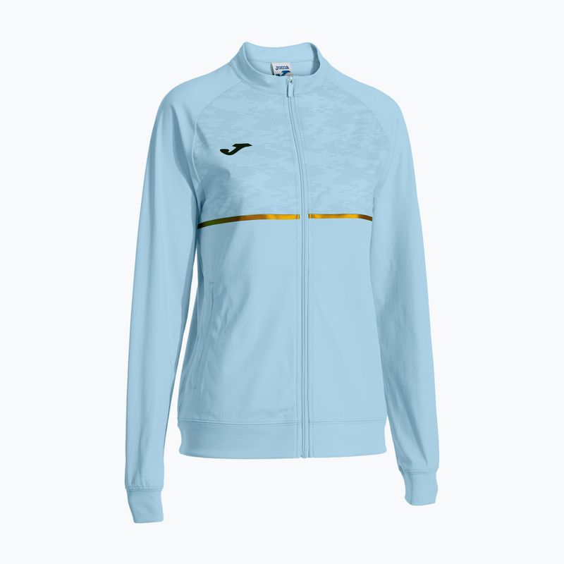 Moteriški bėgimo marškinėliai Joma Record III Full Zip šviesiai mėlynos spalvos