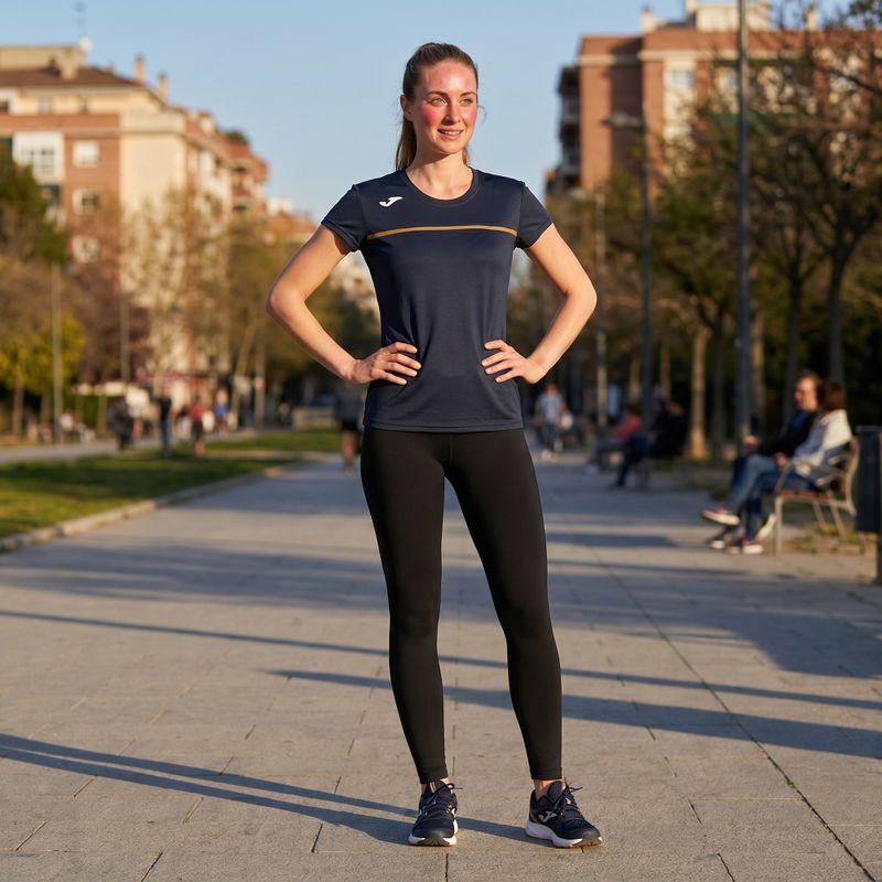 Moteriški bėgimo marškinėliai Joma Record III black 6