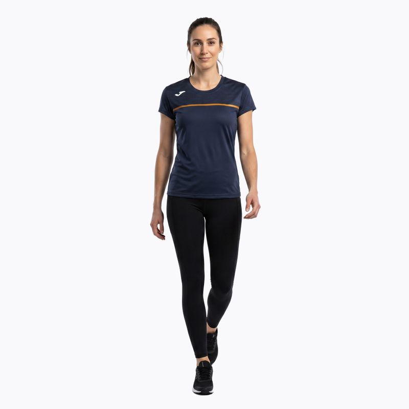 Moteriški bėgimo marškinėliai Joma Record III navy 2