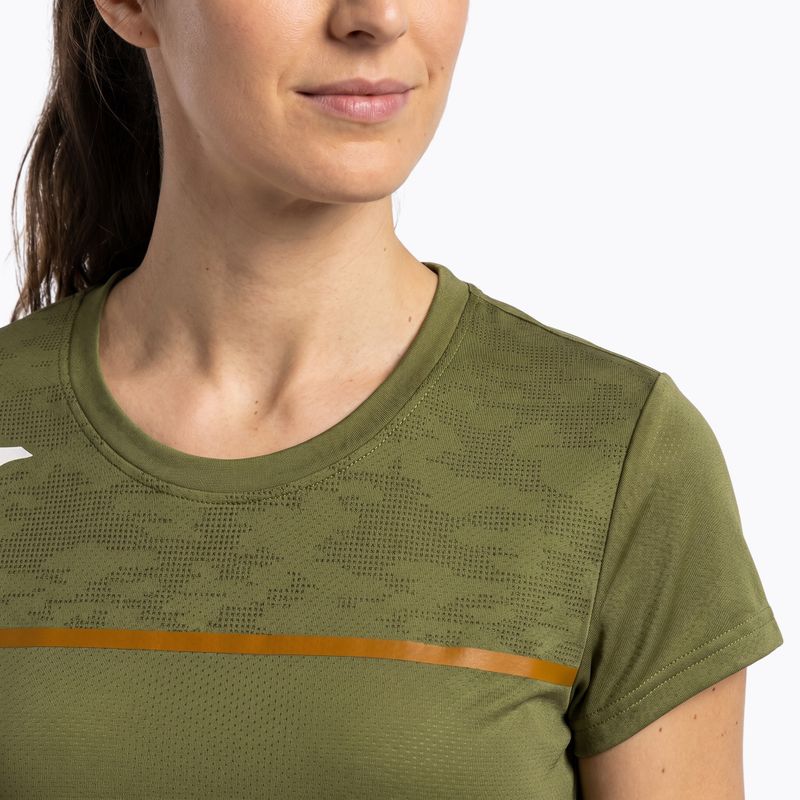 Moteriški bėgimo marškinėliai Joma Record III khaki 4