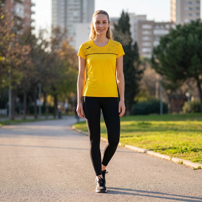 Moteriški bėgimo marškinėliai Joma Record III yellow 6