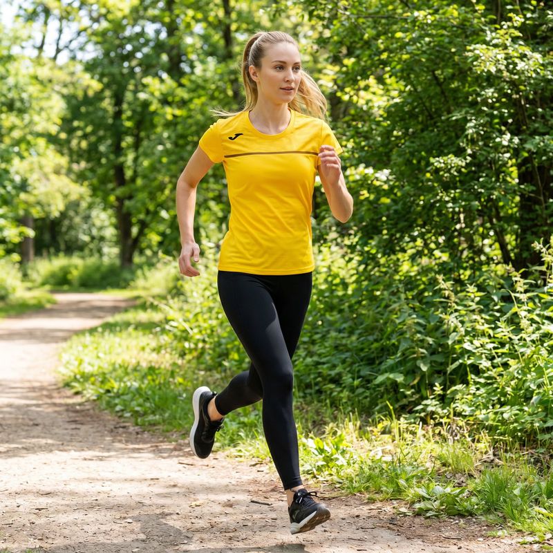 Moteriški bėgimo marškinėliai Joma Record III yellow 7