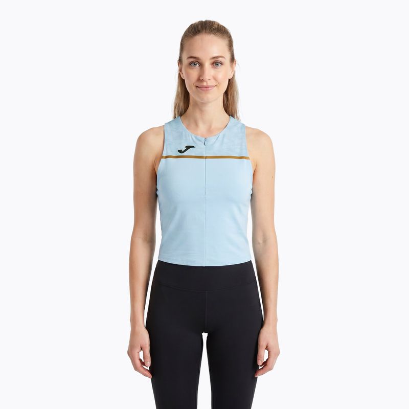 Moteriški bėgimo marškinėliai Joma Record III Top light blue