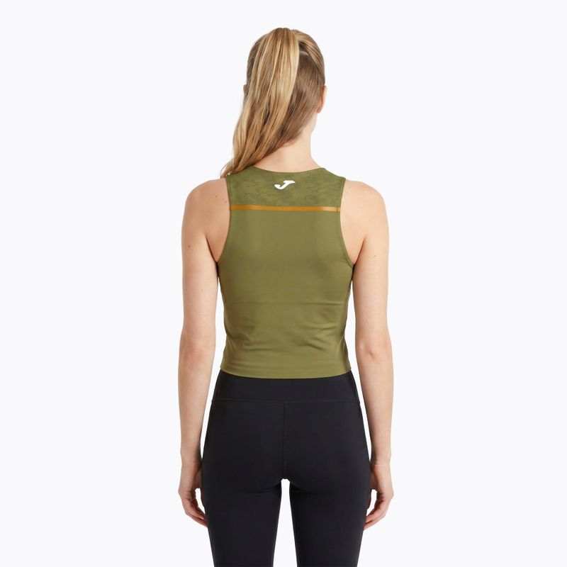 Moteriški bėgimo marškinėliai Joma Record III Top khaki 3