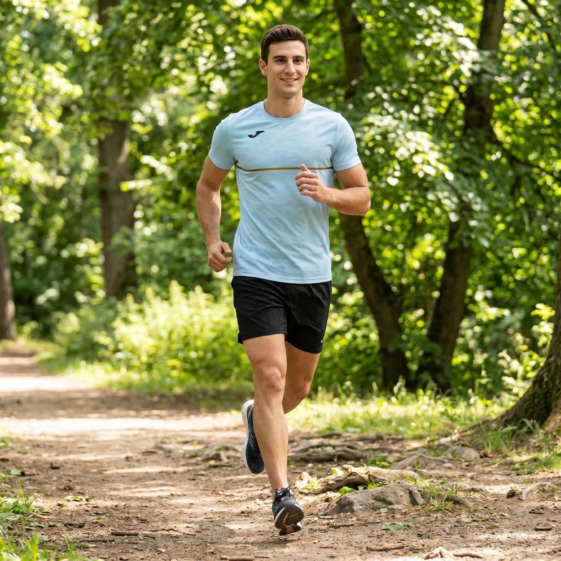 Vyriški bėgimo marškinėliai Joma Record III light blue 5