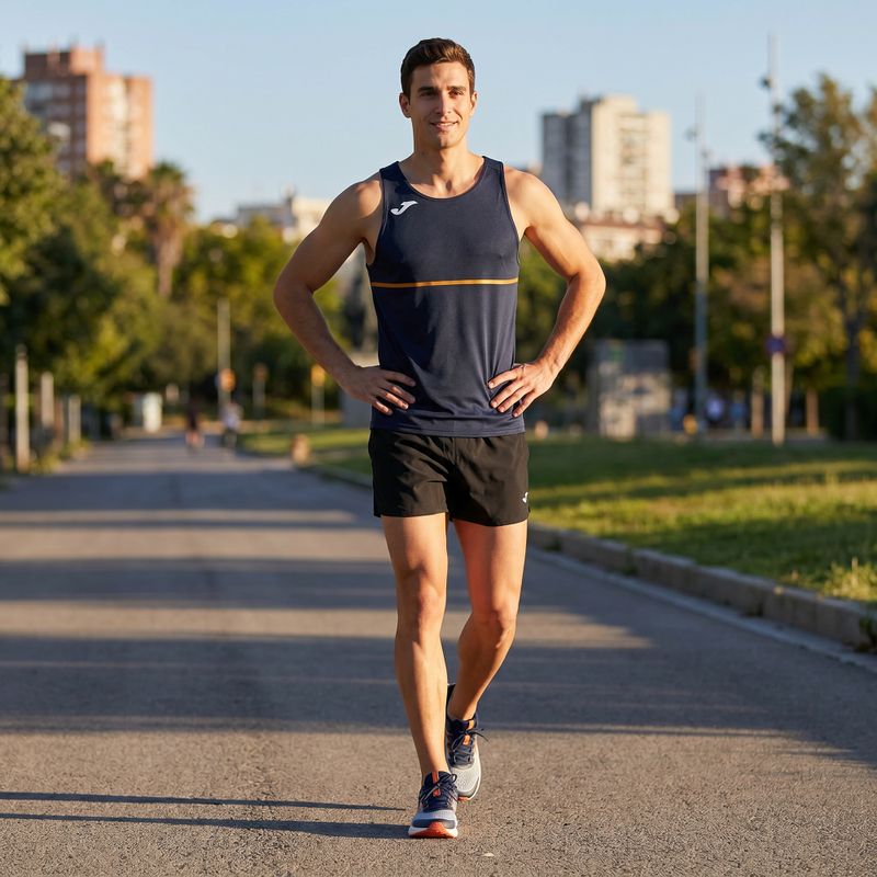 Vyriški bėgimo marškinėliai Joma Record III black 6