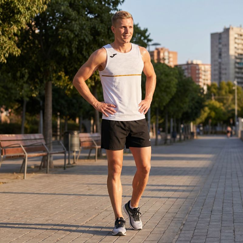 Vyriški bėgimo marškinėliai Joma Record III white 2
