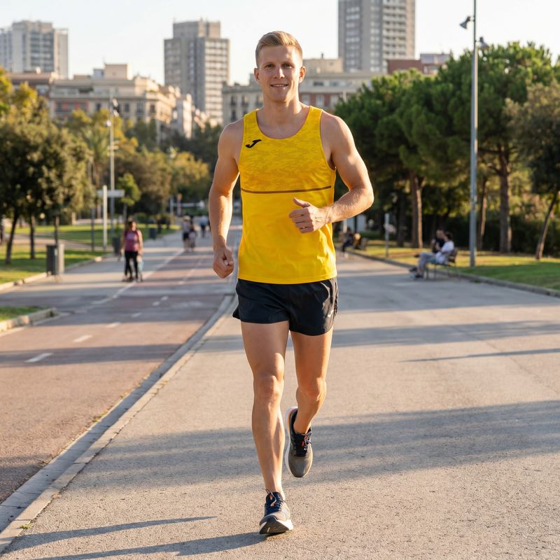 Vyriški bėgimo marškinėliai Joma Record III yellow 8