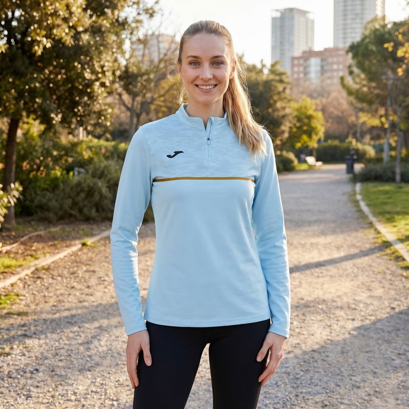 Moteriškas bėgimo džemperis Joma Record III light blue 5