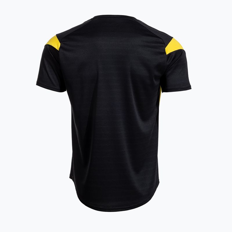 Vyriški marškinėliai Joma Montreal black/yellow 2