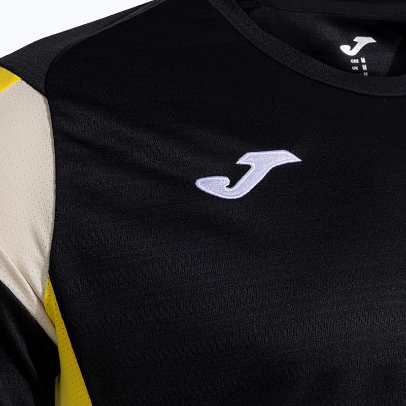 Vyriški marškinėliai Joma Montreal black/yellow 3