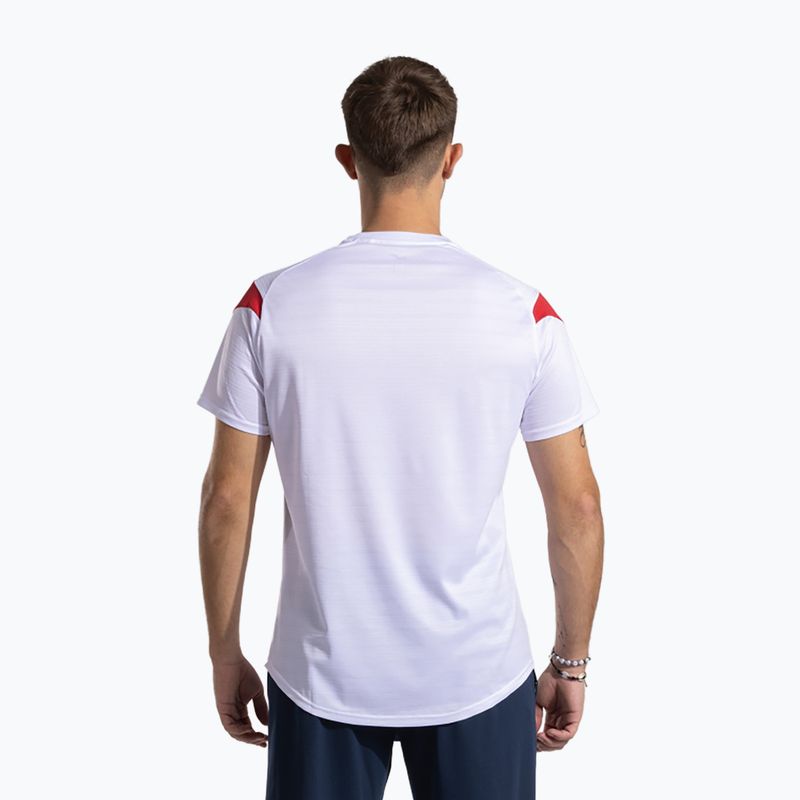 Vyriški marškinėliai Joma Montreal white/red 2