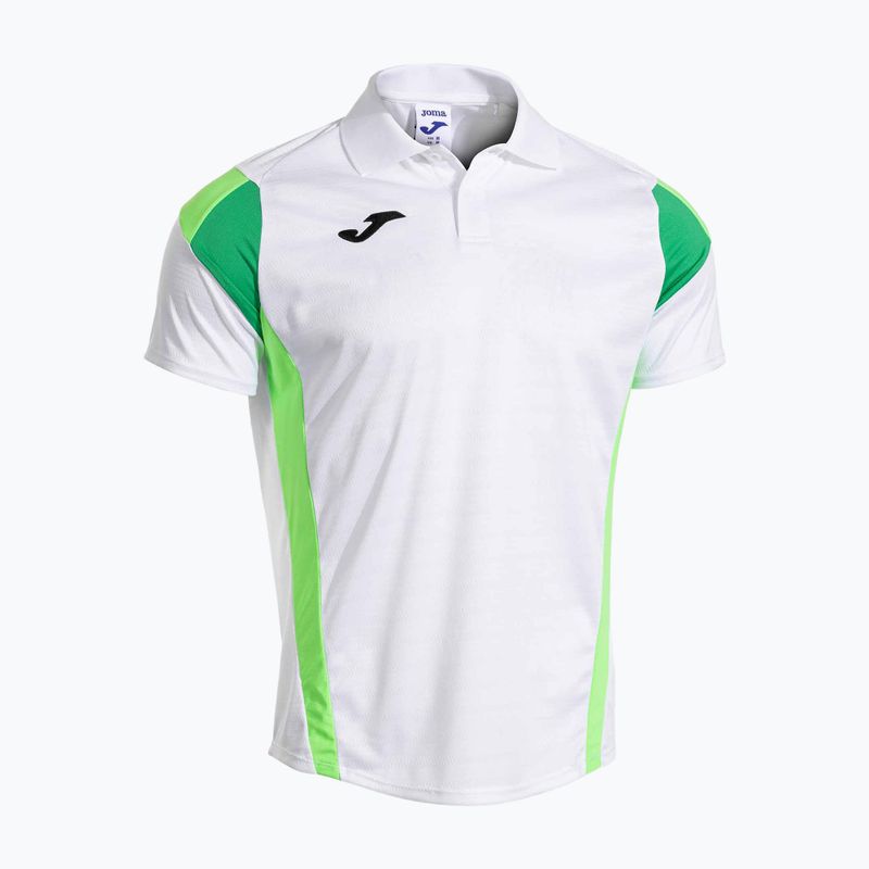 Vyriški teniso marškinėliai Joma Montreal white/fluor green 2