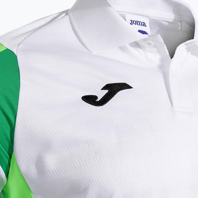 Vyriški teniso marškinėliai Joma Montreal white/fluor green 4