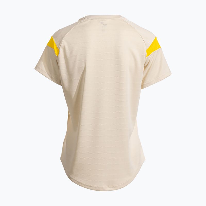 Moteriški teniso marškinėliai Joma Montreal beige/yellow 2