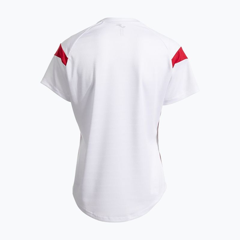 Moteriški teniso marškinėliai Joma Montreal white / red 2