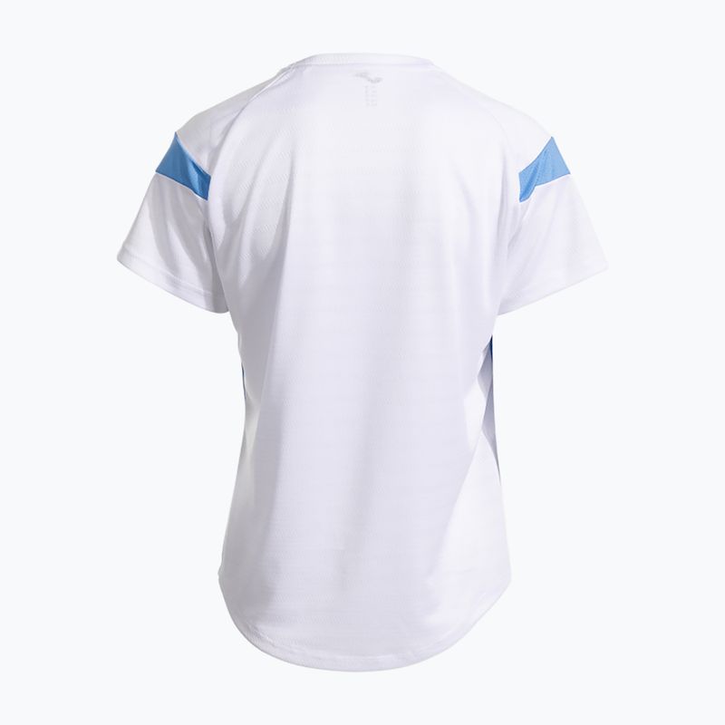 Moteriški teniso marškinėliai Joma Montreal white/sky blue 3