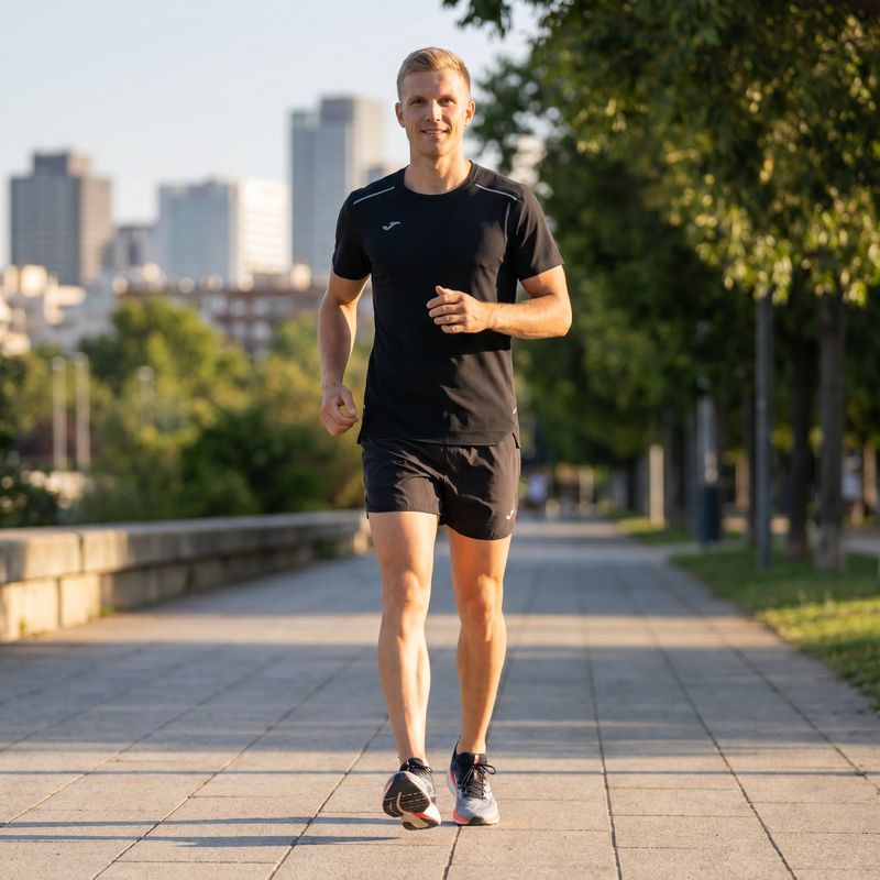 Vyriški bėgimo marškinėliai Joma R-City black 8
