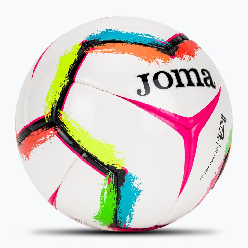Futbolo kamuolys Joma Halley II balta/fluorescencinė rožinė dydis 4 2