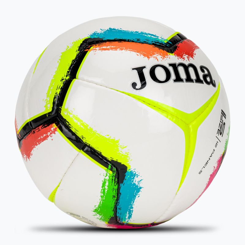 Futbolo kamuolys Joma Halley II baltas/fluorescencinės žalios spalvos, dydis 5 2