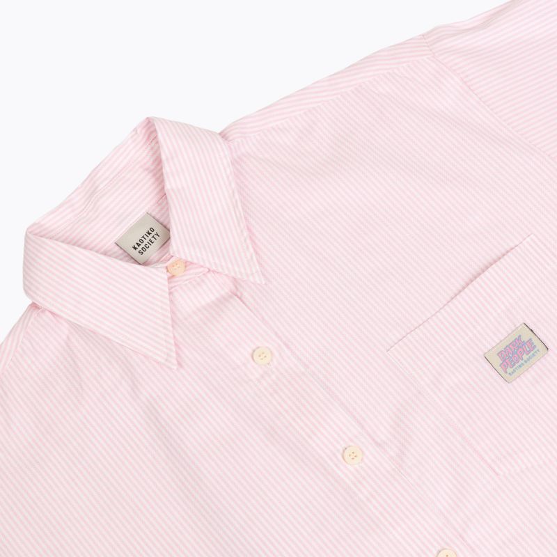 Moteriški marškiniai Kaotiko Stripes Dark People pink / white 3