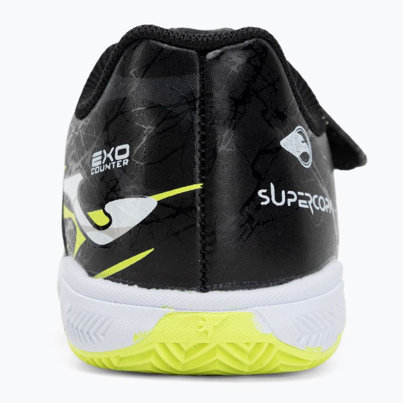 Vaikiški futbolo batai Joma Super Copa Jr IN black/fuor yellow 6
