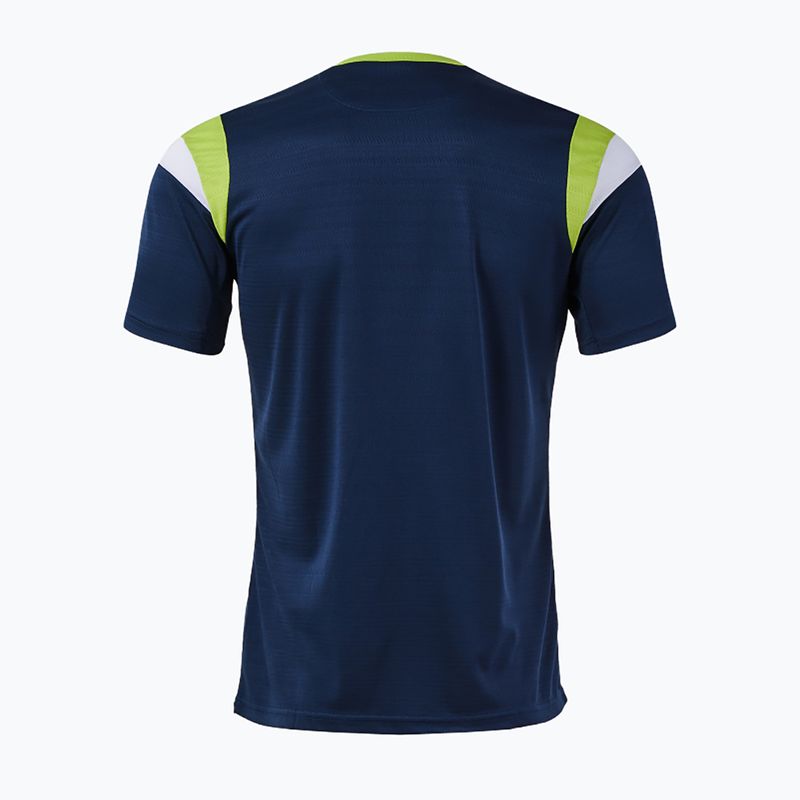 Vyriški teniso marškinėliai Joma Terra dark navy/lime 2
