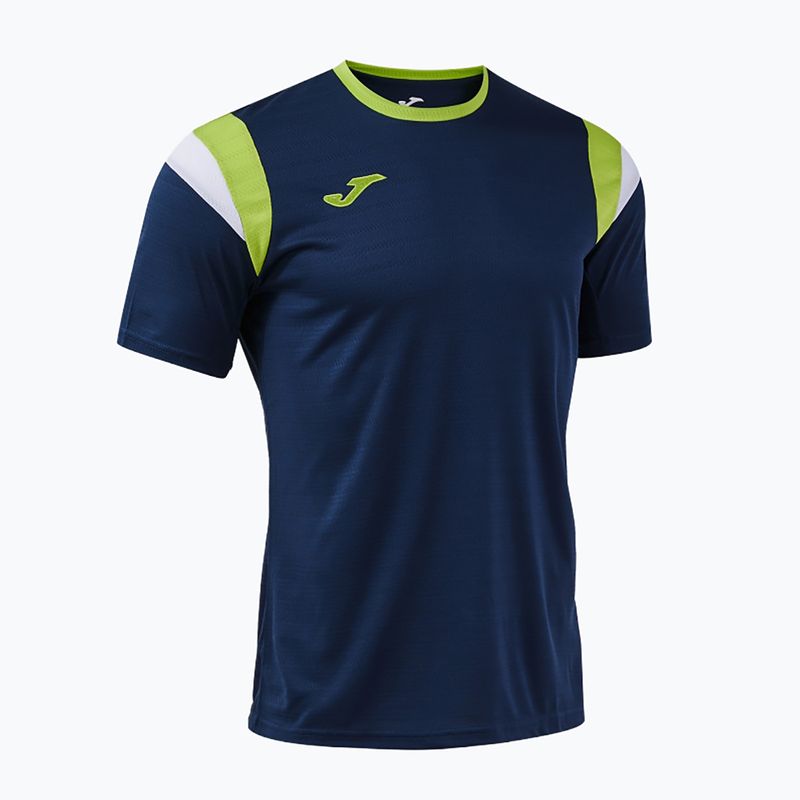 Vyriški teniso marškinėliai Joma Terra dark navy/lime 3
