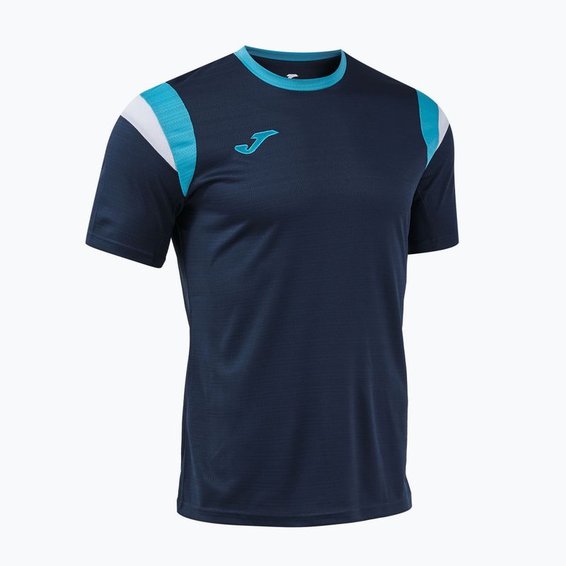 Vyriški teniso marškinėliai Joma Terra dark navy/turquoise fluor 3