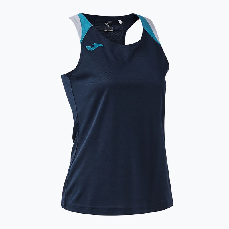 Moteriški teniso marškinėliai Joma Terra Tank Top dark navy/turquoise fluor 3
