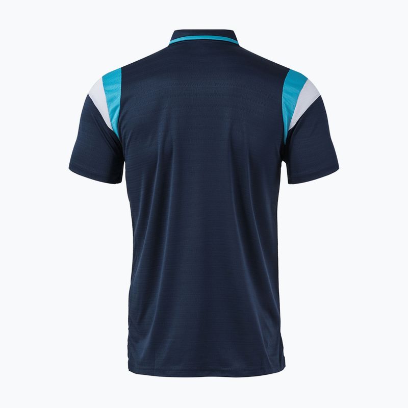 Vyriški teniso marškinėliai Joma Terra Polo dark navy/turquoise fluor 2
