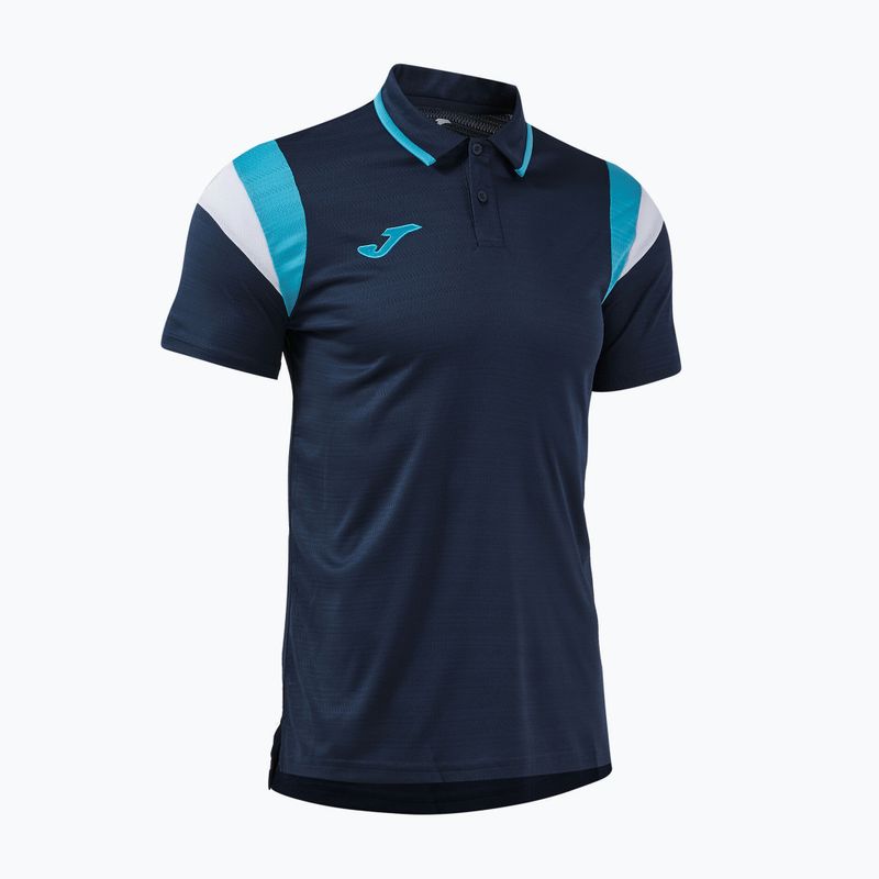 Vyriški teniso marškinėliai Joma Terra Polo dark navy/turquoise fluor 3