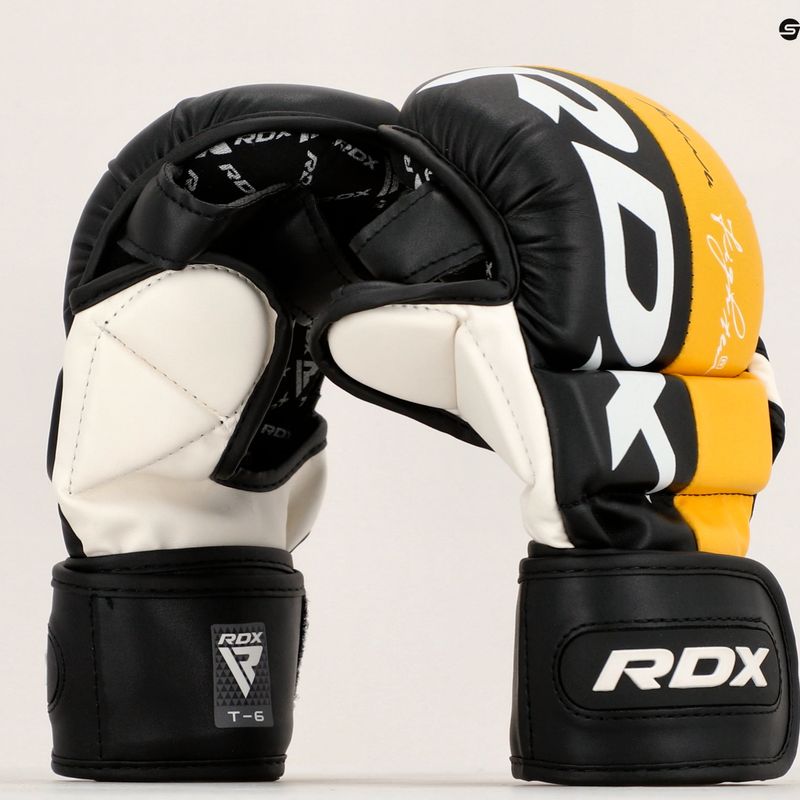 RDX graplingo pirštinės REX T6 Plus geltonos spalvos 16