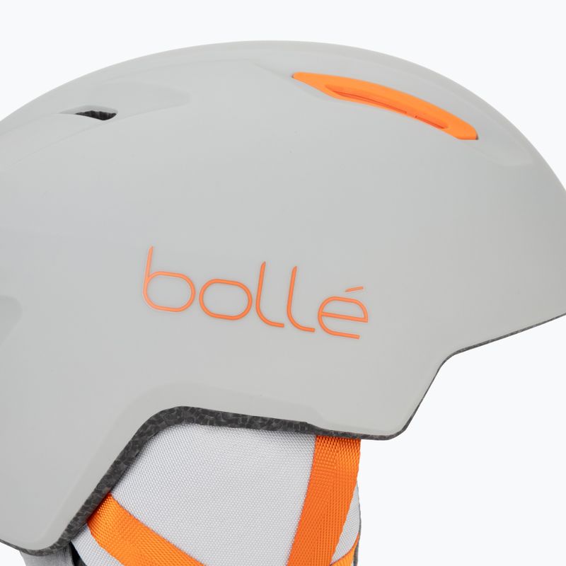 Vaikiškas slidinėjimo šalmas Bollé Atmos Youth grey/orange matte 8