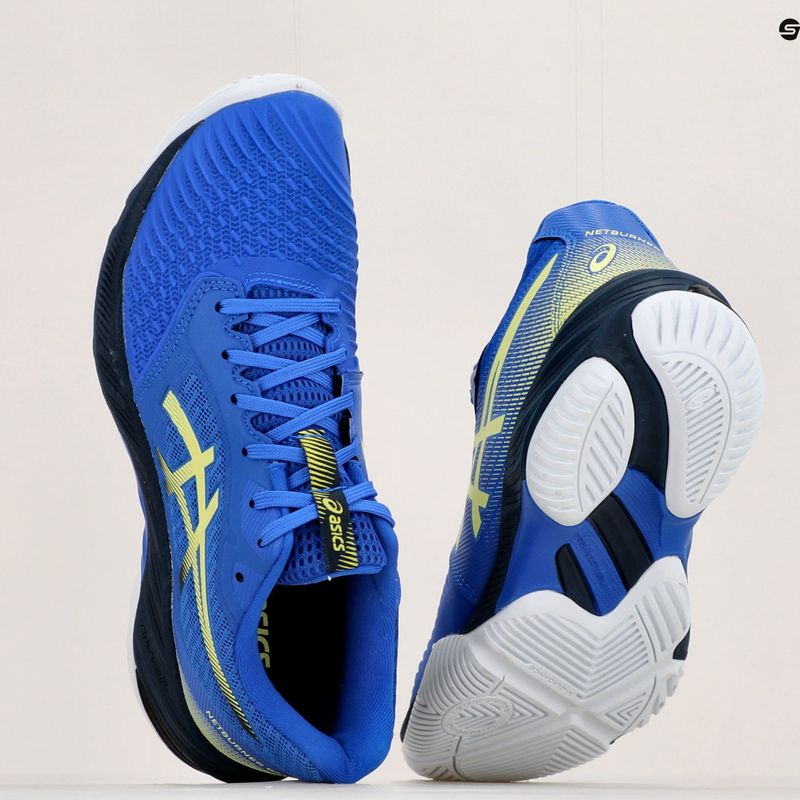 ASICS Netburner Ballistic FF 3 vyriški tinklinio bateliai iliuzija mėlyna / švytinti geltona 13